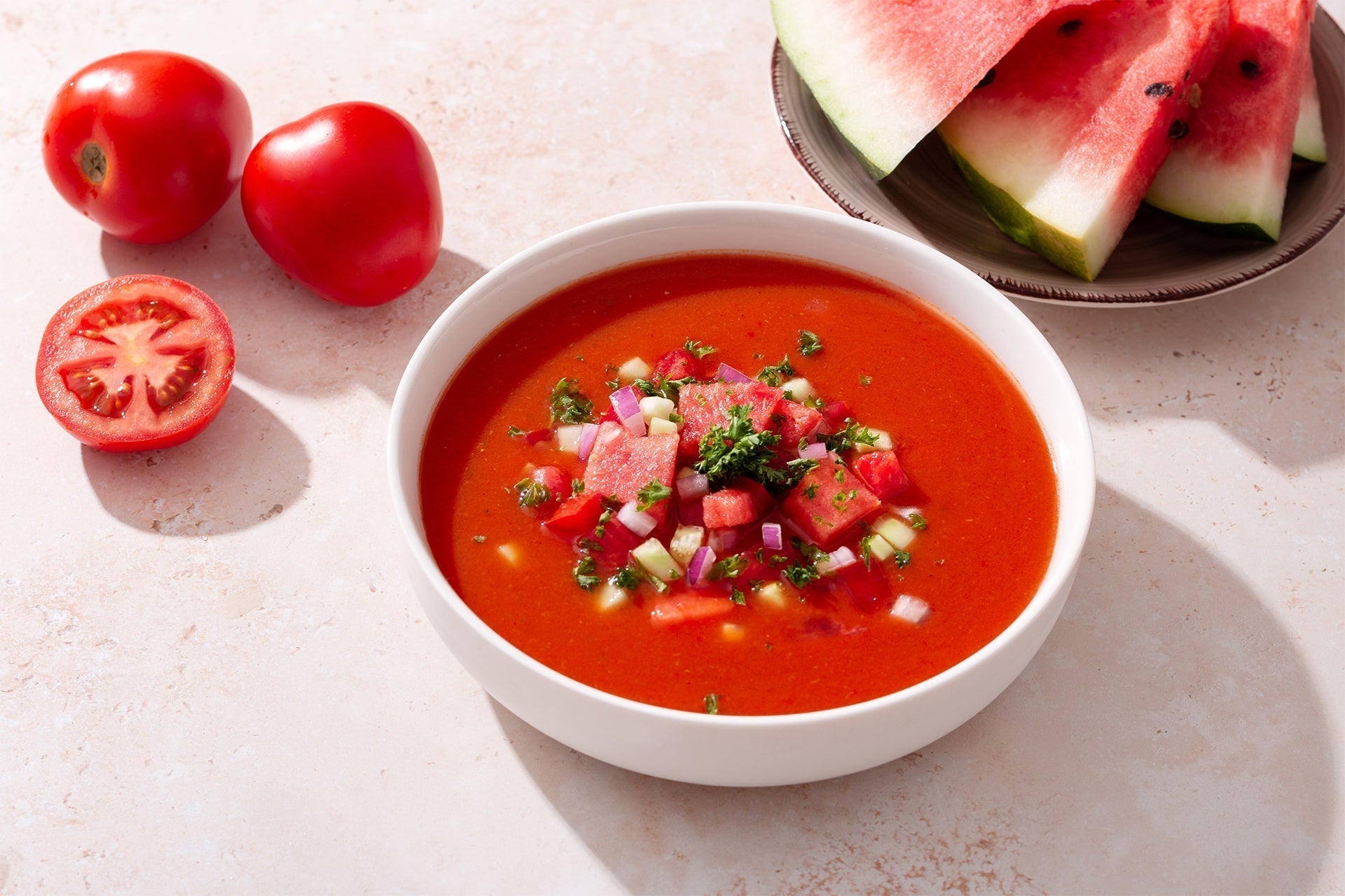 easy watermelon gazpacho recipe