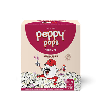 PEPPY POPS CREAMY ONION ROASTED FOXNUTS - Pride Of India
