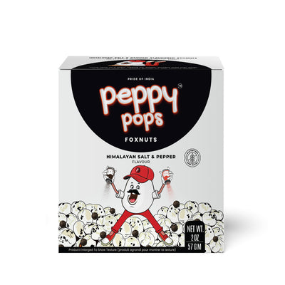 PEPPY POPS HIMALAYAN SALT & PEPPER ROASTED FOXNUTS - Pride Of India