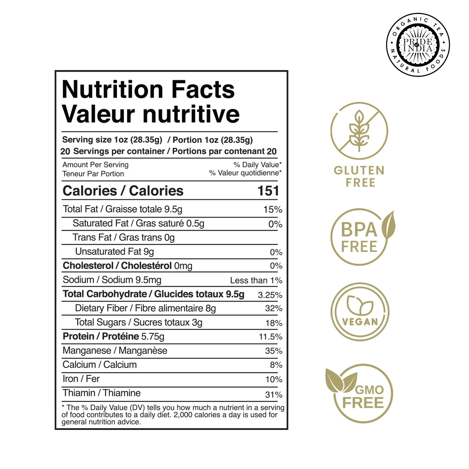 Whole Brown Flax Seeds - Omega-3 & Lignan Superfood Jar - Pride Of India