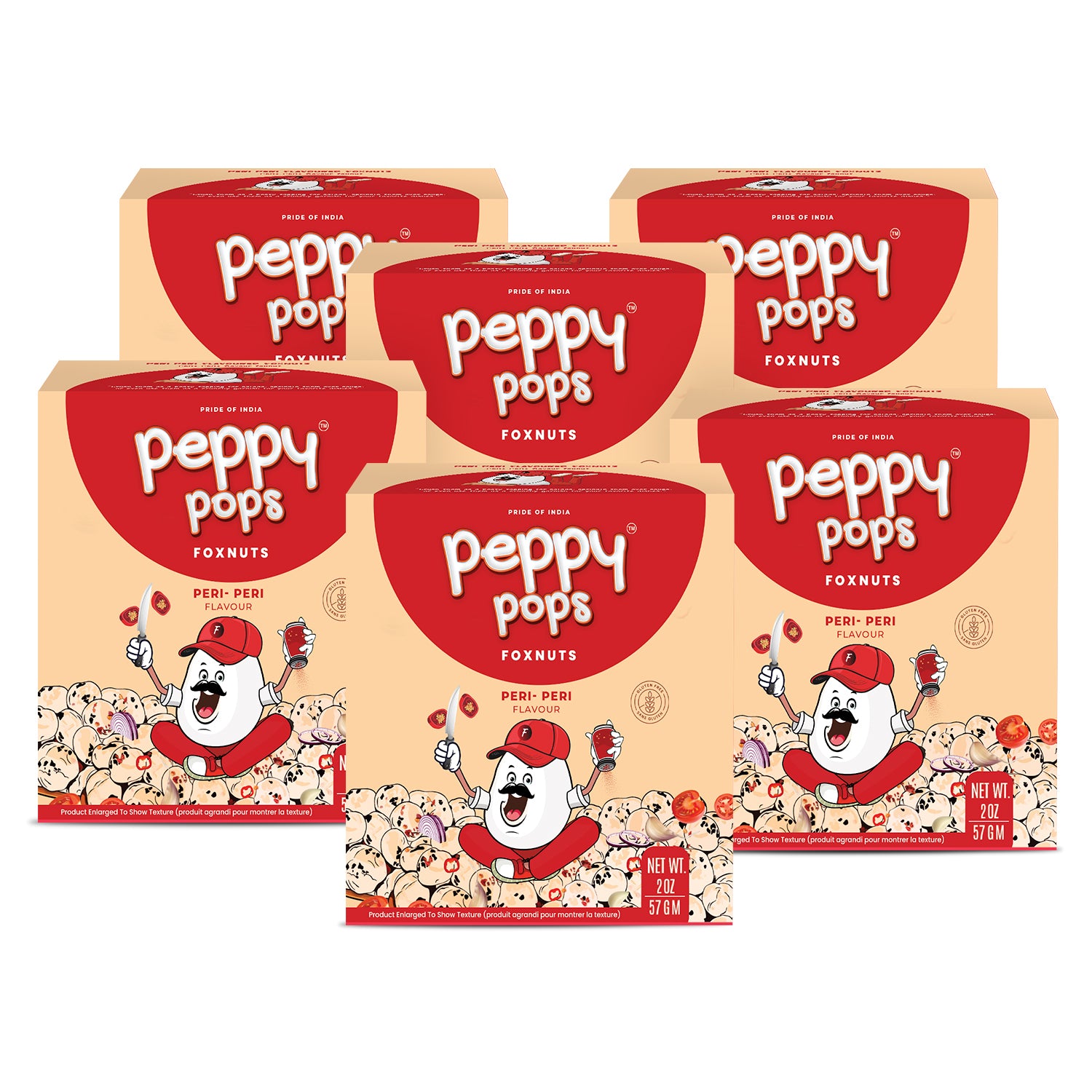 PEPPY POPS PERI PERI ROASTED FOXNUTS - Pride Of India