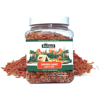 Backpack Bistro Dehydrated Shredded Carrots 14.8 oz (420 g) - Pride Of India
